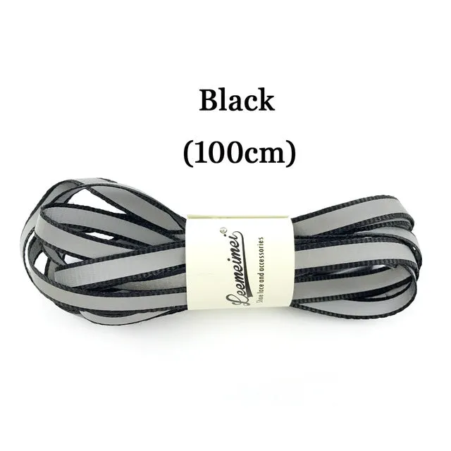 3M Reflective Laces High Visibility Shoe Laces Safety Luminous Glowing Shoelaces in the dark 100cm