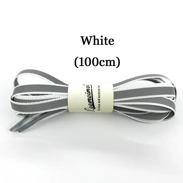 3M Reflective Laces High Visibility Shoe Laces Safety Luminous Glowing Shoelaces in the dark 100cm