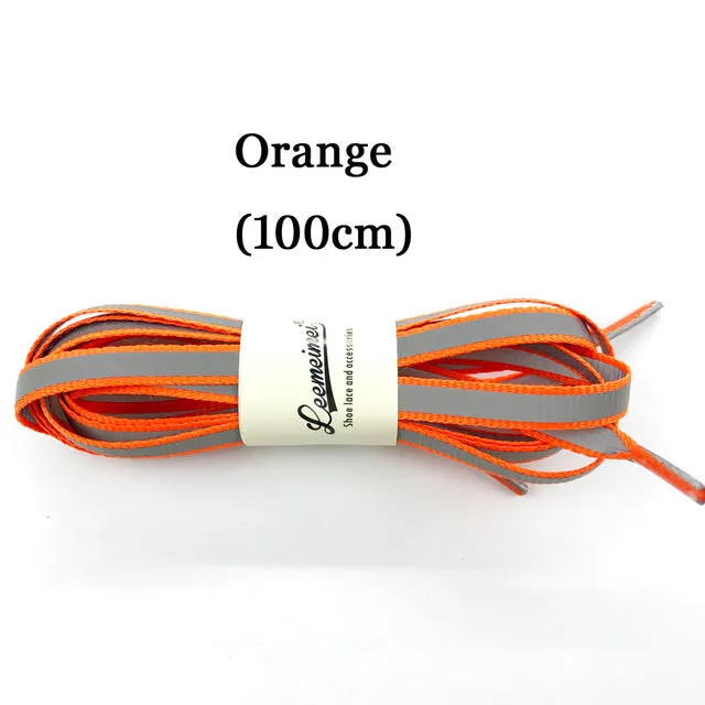 3M Reflective Laces High Visibility Shoe Laces Safety Luminous Glowing Shoelaces in the dark 100cm