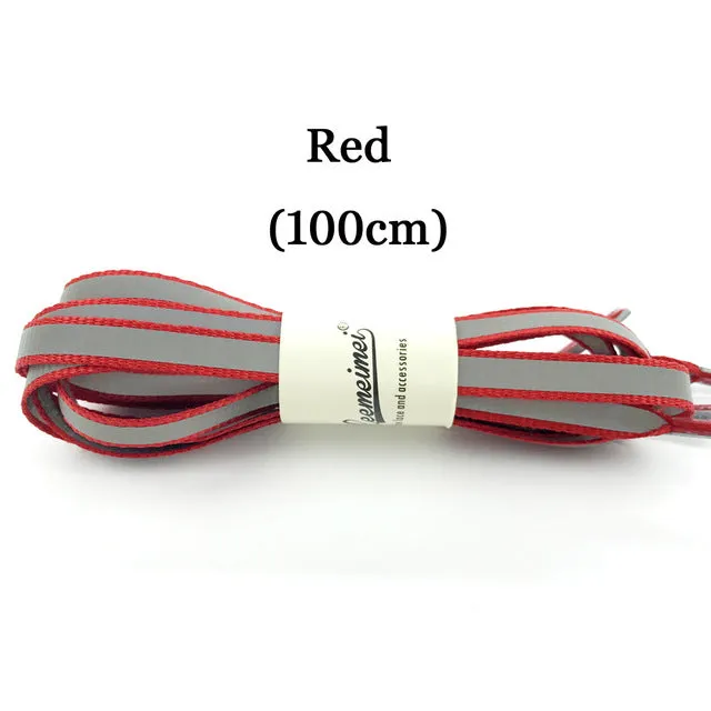 3M Reflective Laces High Visibility Shoe Laces Safety Luminous Glowing Shoelaces in the dark 100cm