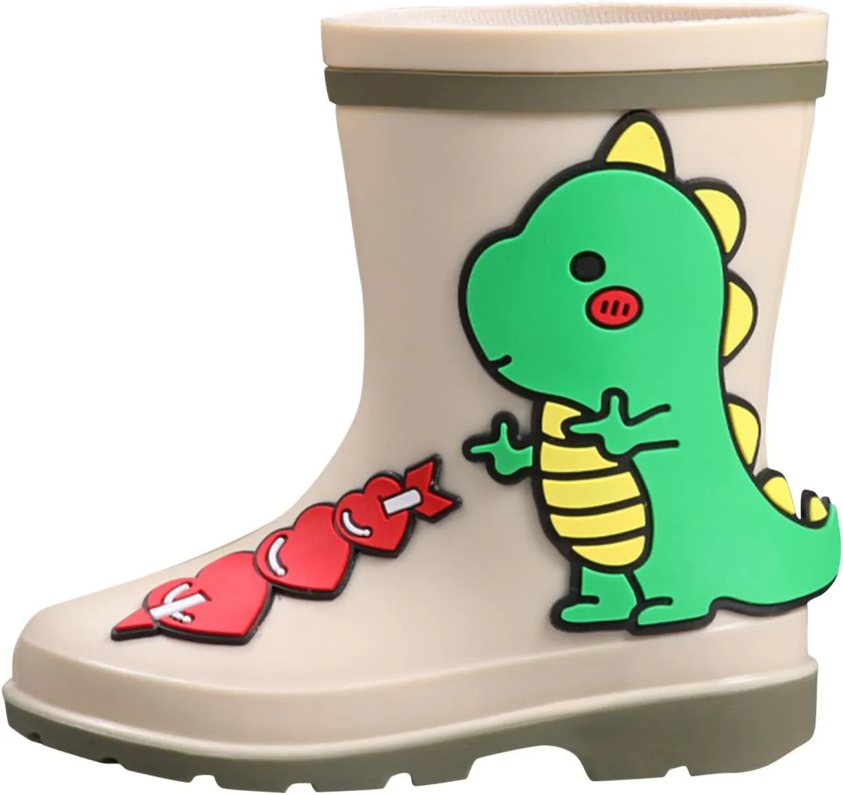 4-12Years Kids Rain Boots Toddler Girls Boys Cute Animal Dinosaur Printed Waterproof Rubber Non-Slip Rainboots Shoes