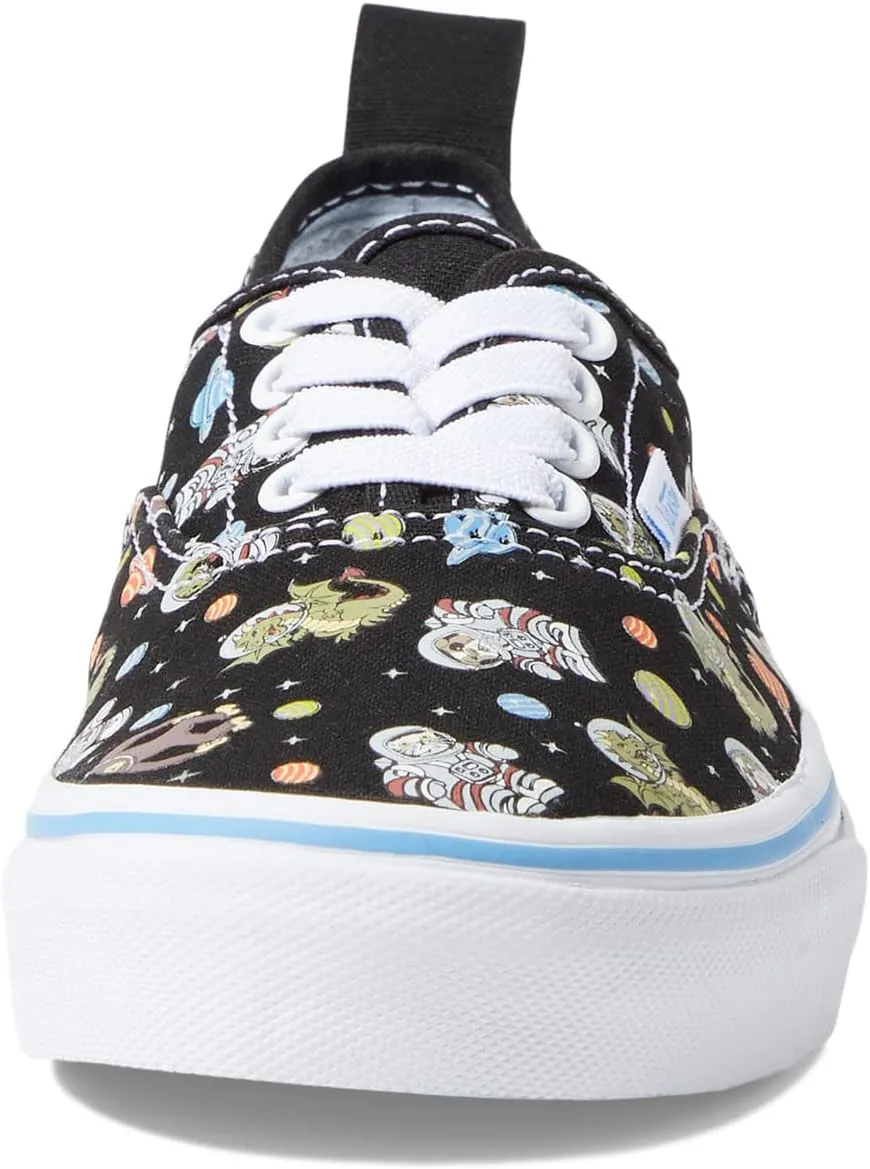 Authentic Elastic Lace Vans in Glow Cosmic Zoo Black/Blue