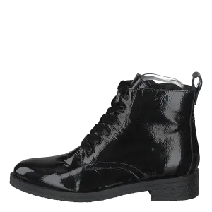 Biatine Patent Laced Up Boot Black