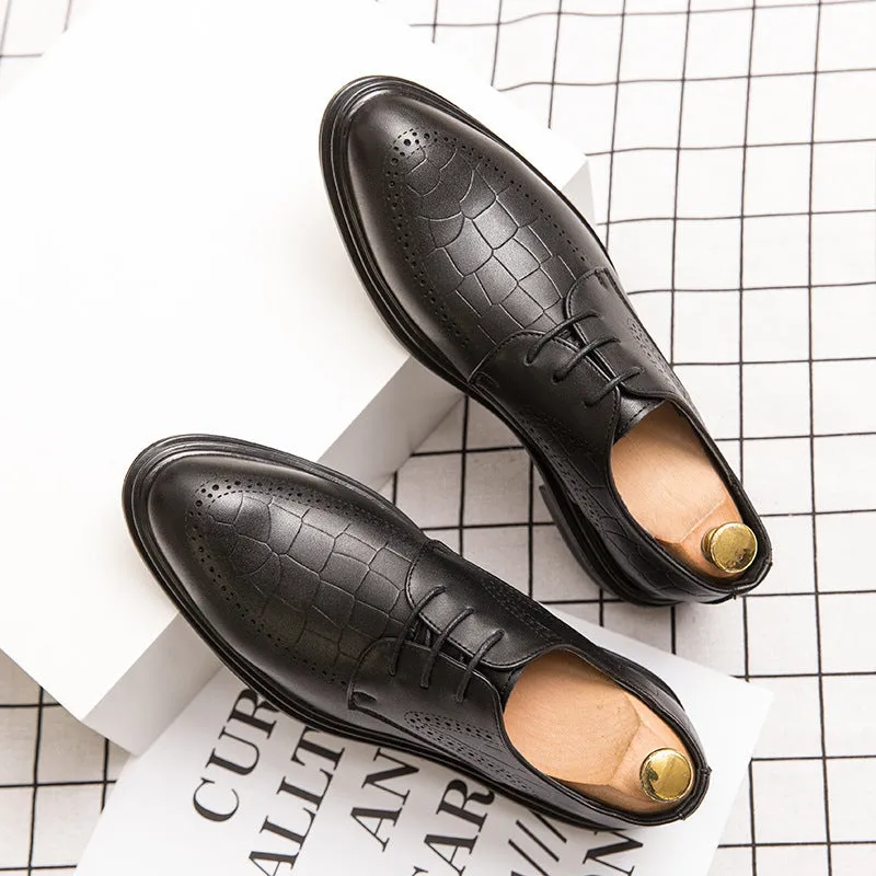 Brown Pointed Toe Formal Leather Shoes