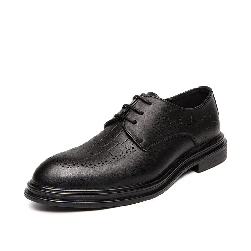 Brown Pointed Toe Formal Leather Shoes