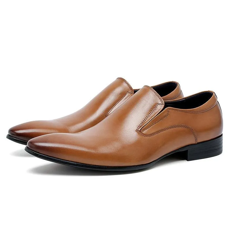 Classic British Pointed Oxford Men's Shoes