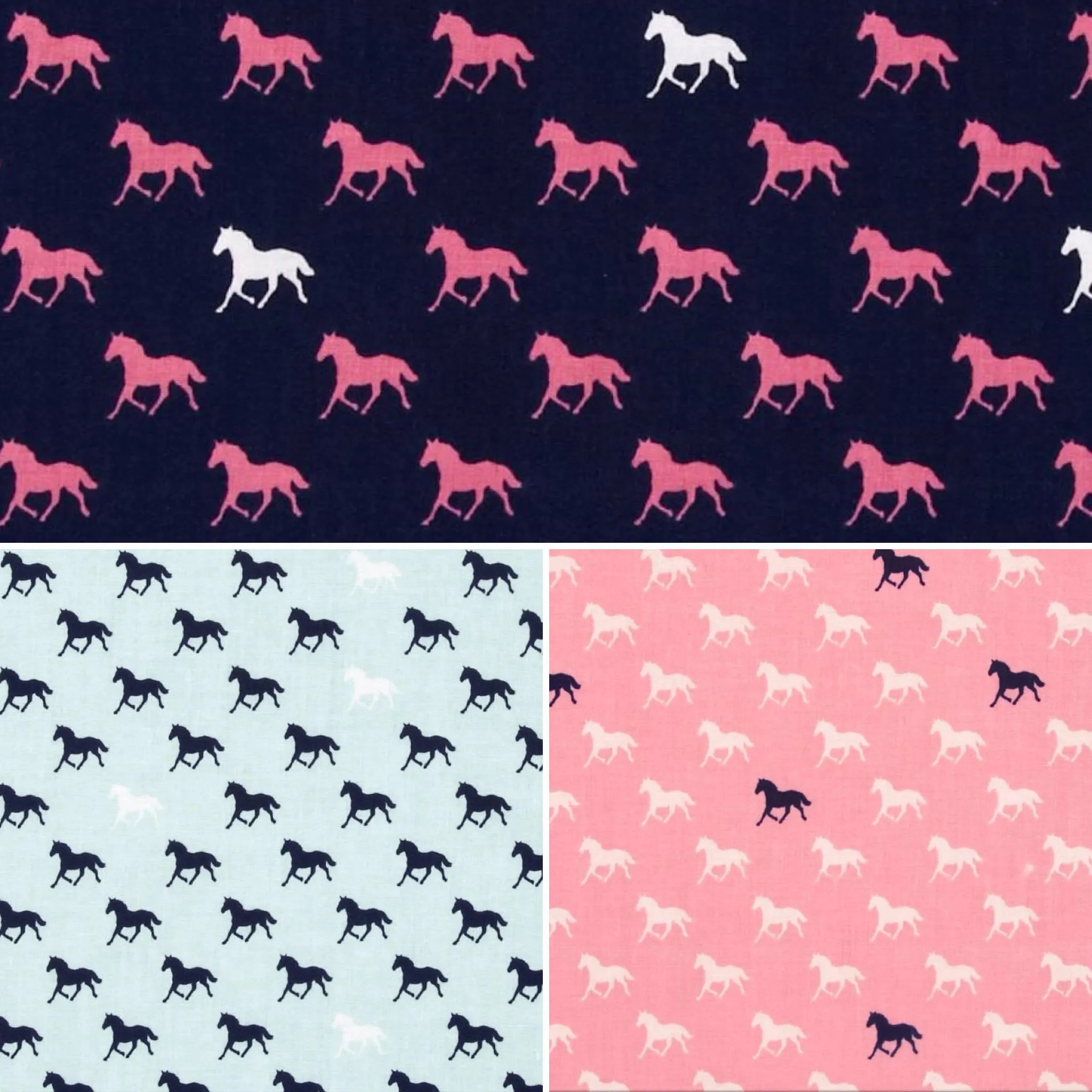Dark Pink Race Horses Self Tie Bow Tie