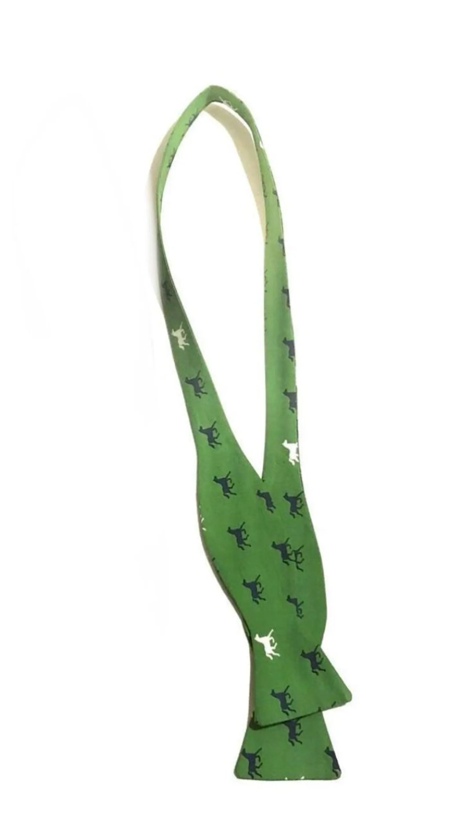Dark Pink Race Horses Self Tie Bow Tie