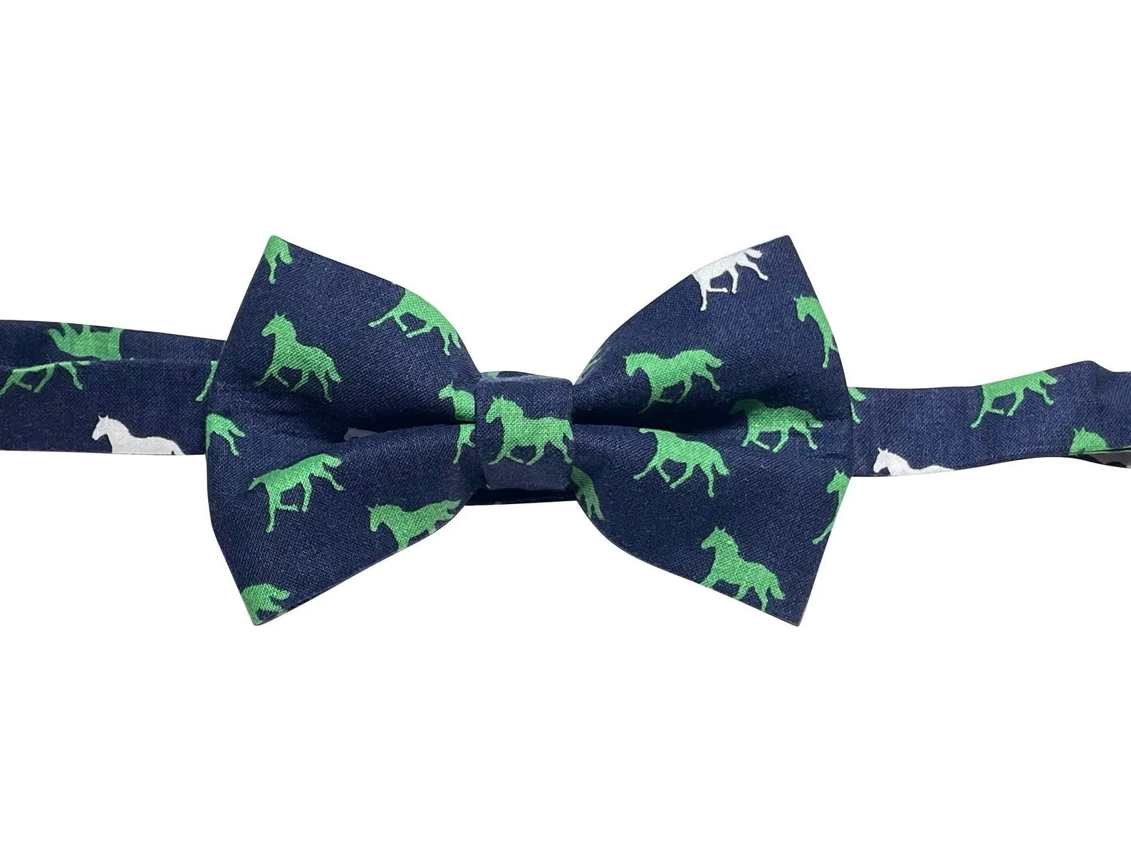 Dark Pink Race Horses Self Tie Bow Tie