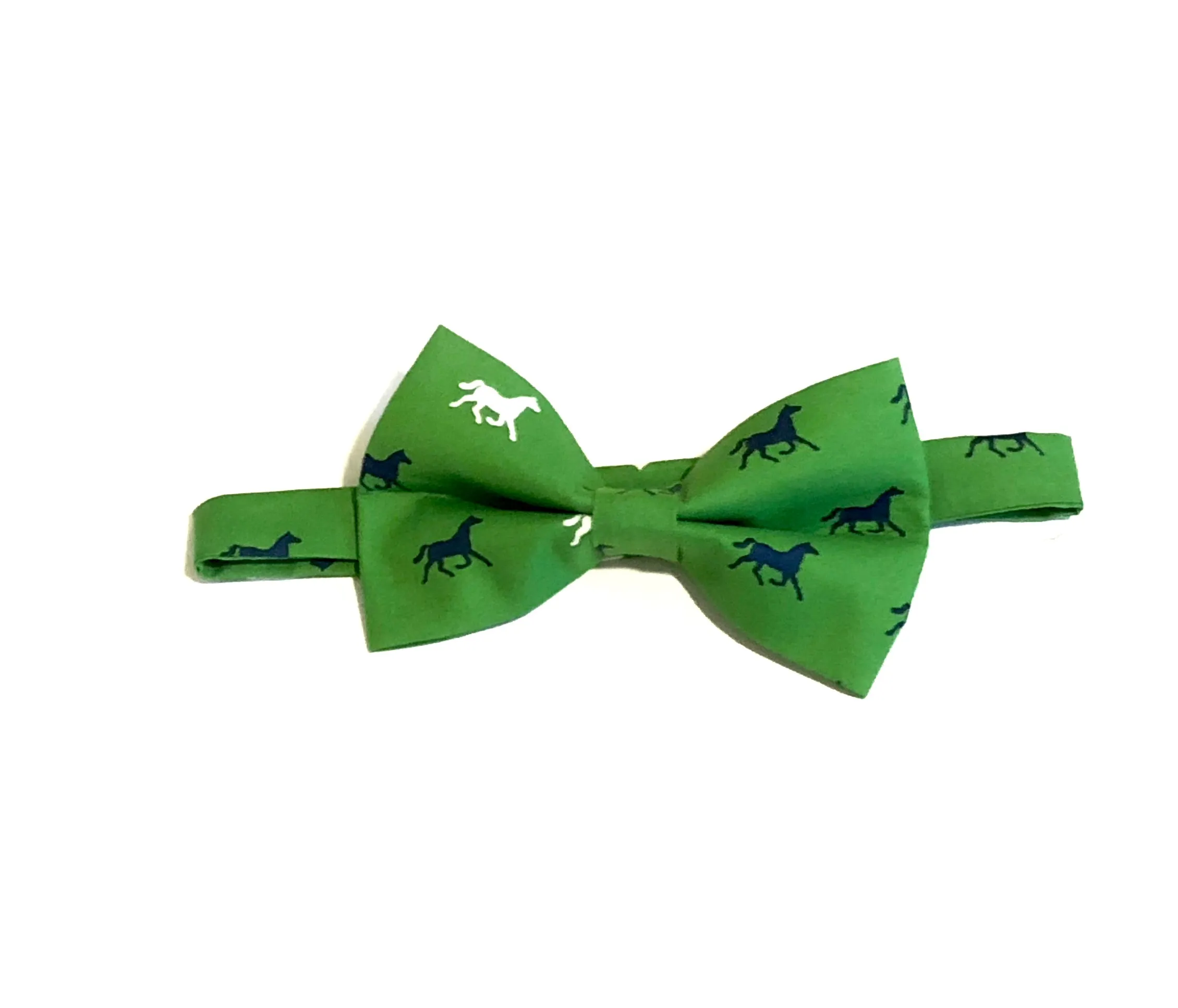 Dark Pink Race Horses Self Tie Bow Tie