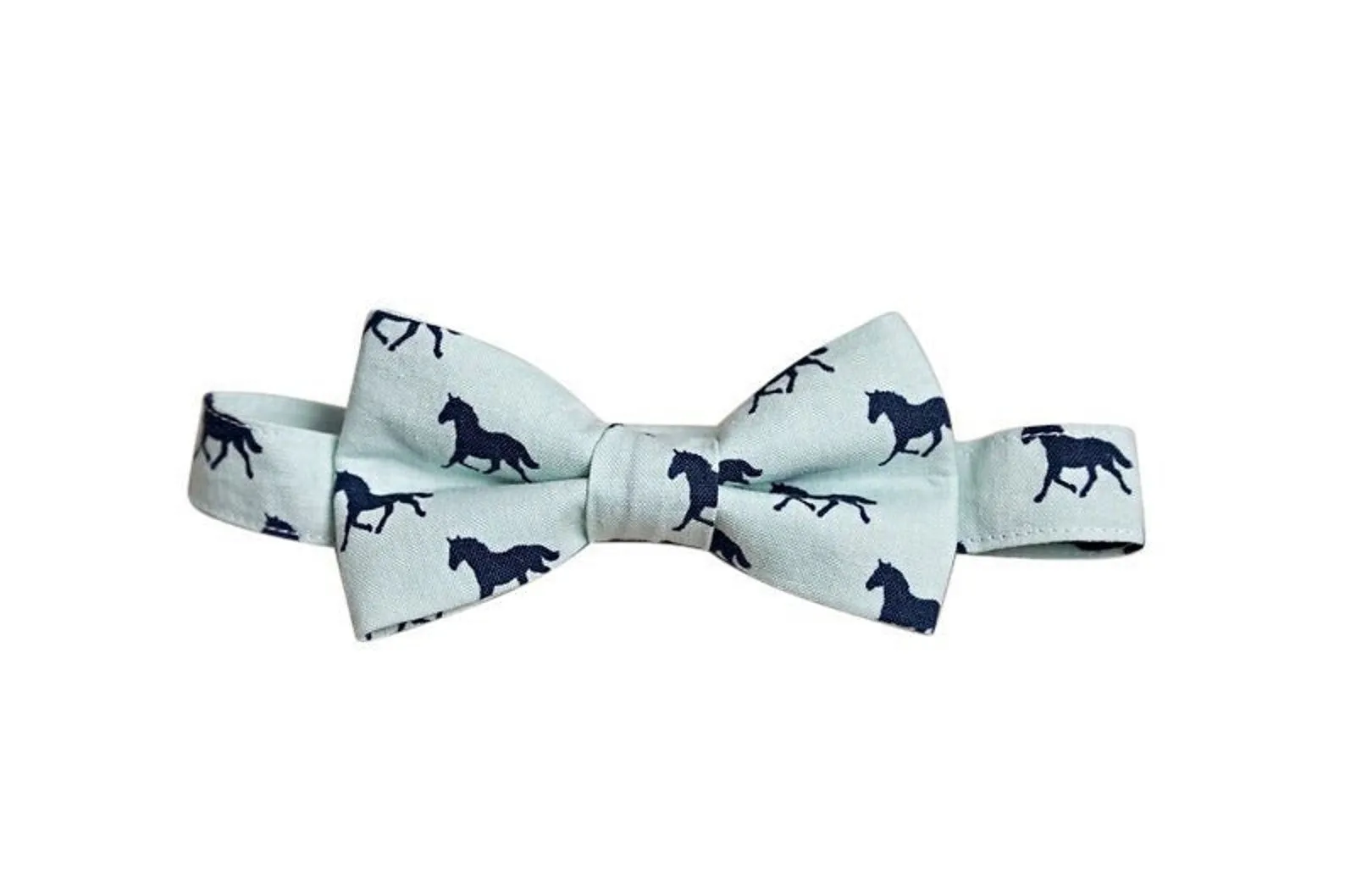 Dark Pink Race Horses Self Tie Bow Tie