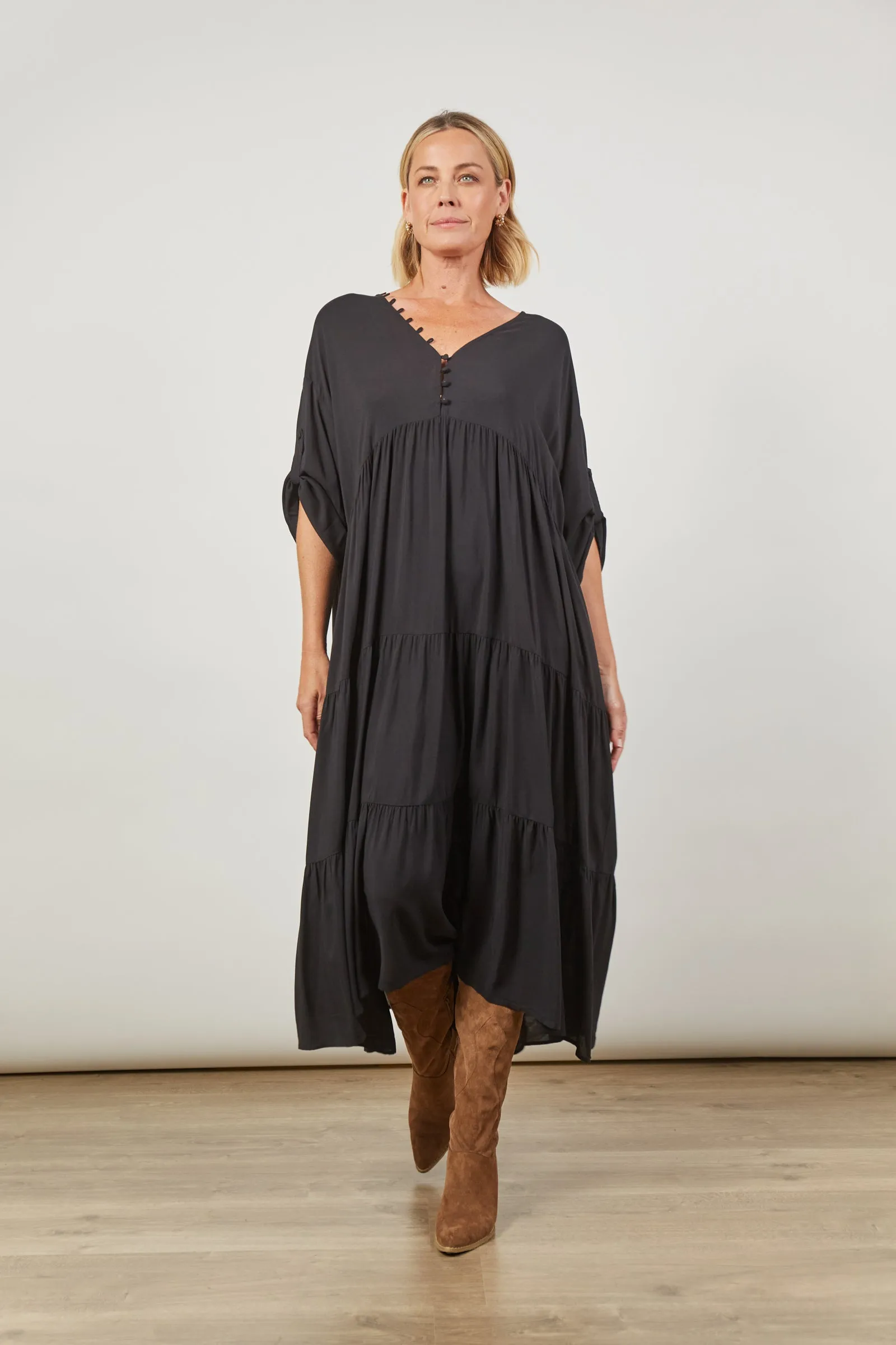 Euphoria Button Maxi Dress