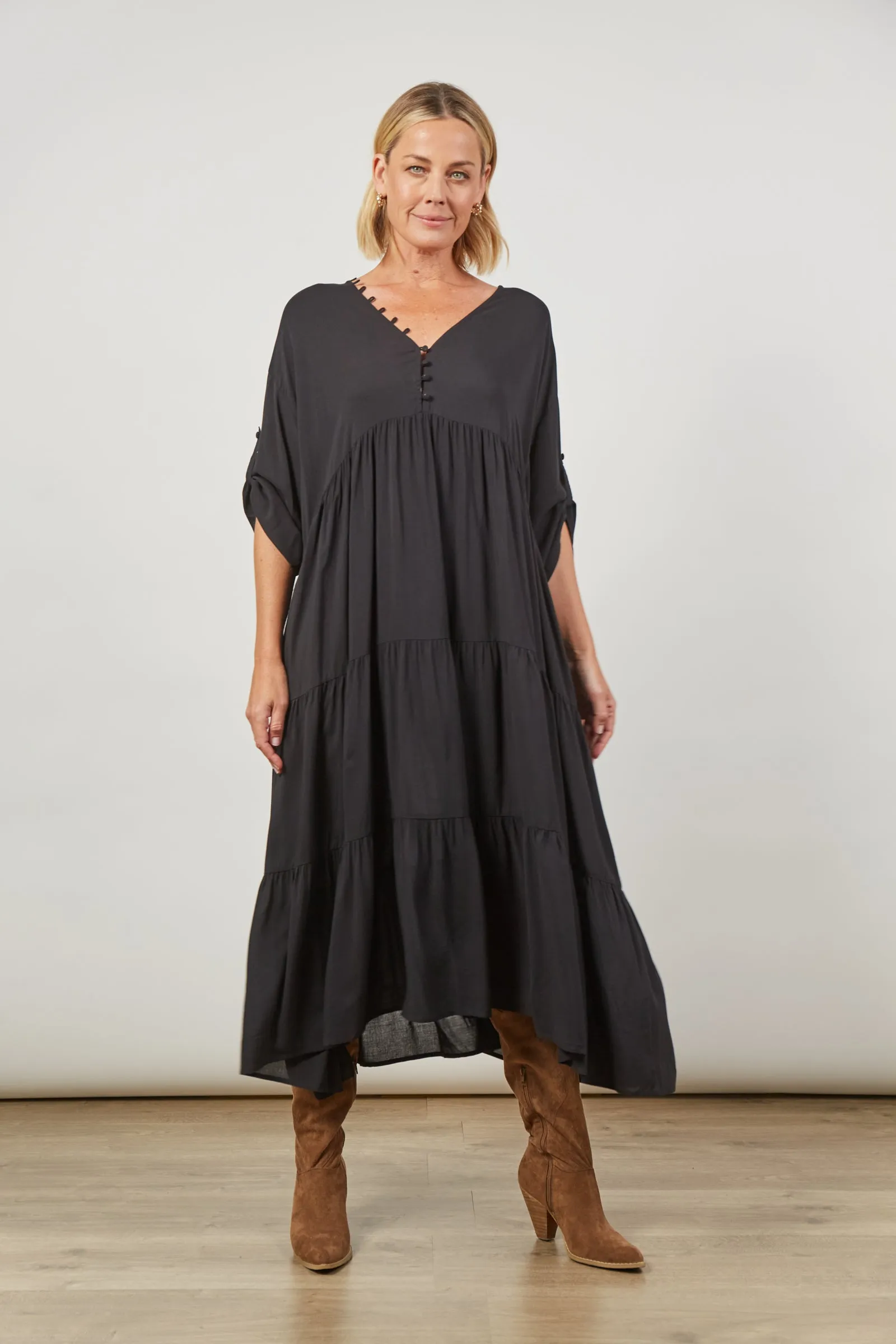 Euphoria Button Maxi Dress