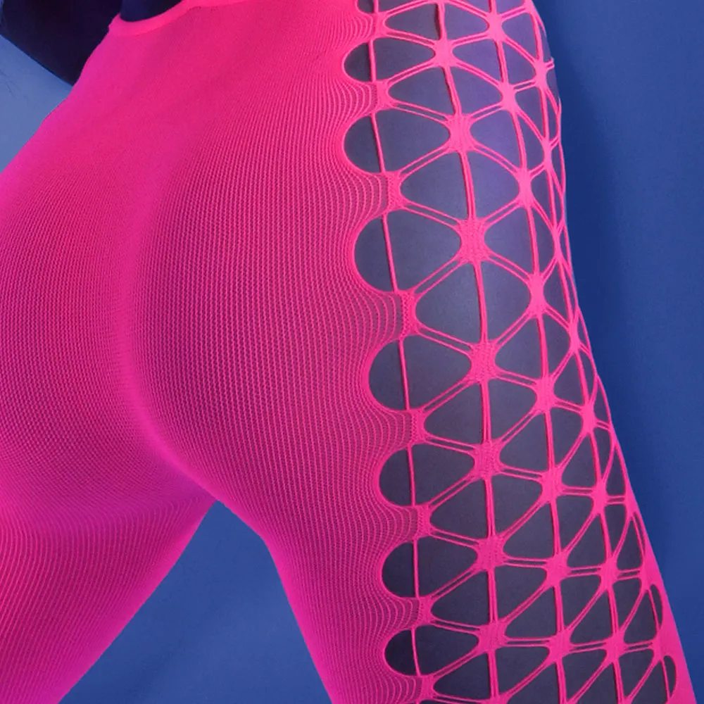Fantasy Lingerie Glow Own The Night Halter Bodystocking