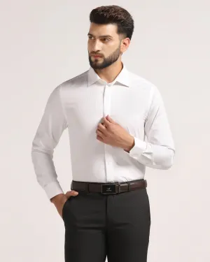 Formal White Solid Shirt - Viking