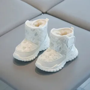 Girls Non-Slip Thick Bottom Warm Padded Snow Boots