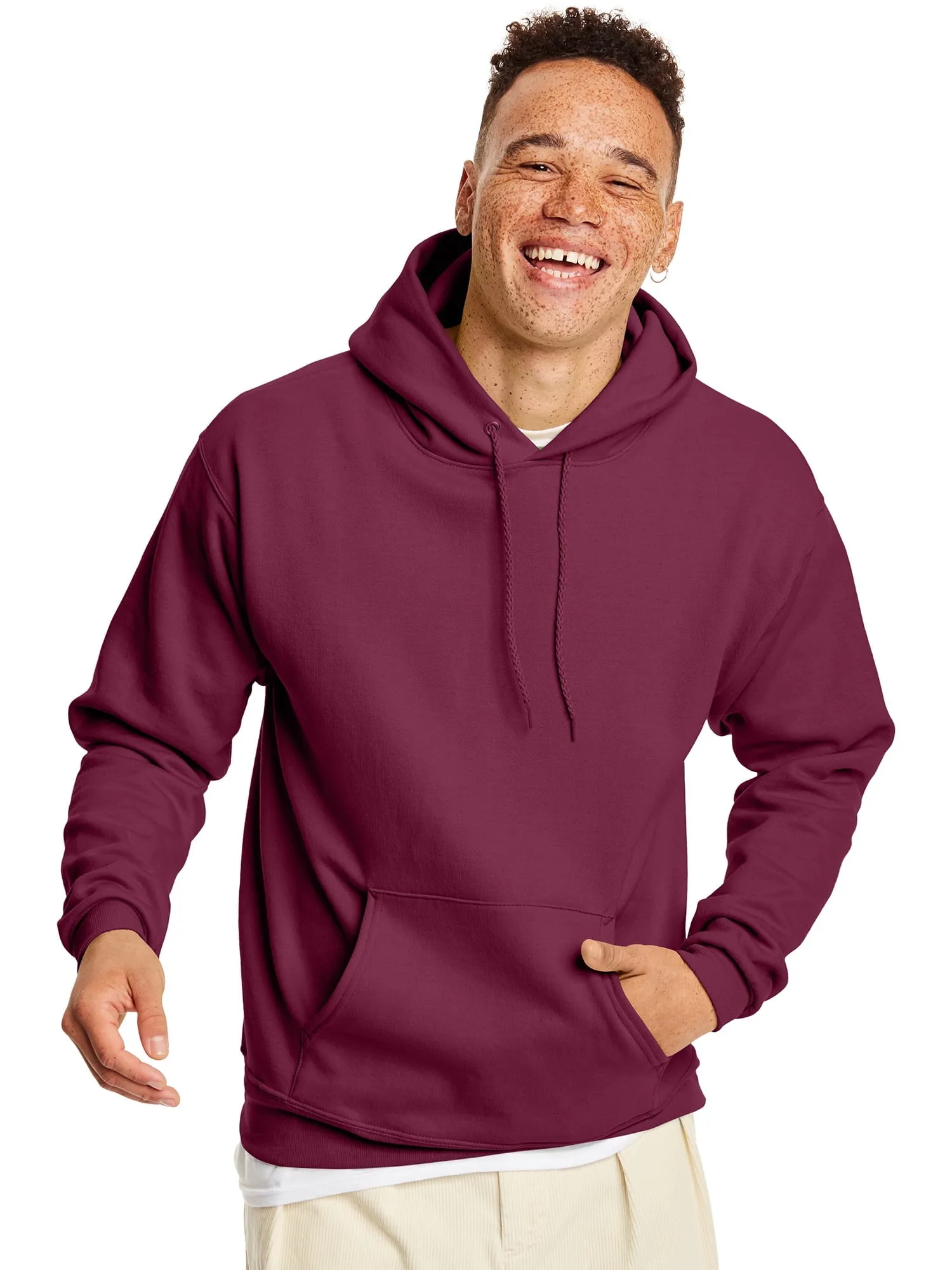 Hanes Men's and Big Men's Ecosmart Fleece Pullover Hoodie Sweatshirt, up to Size 5XL