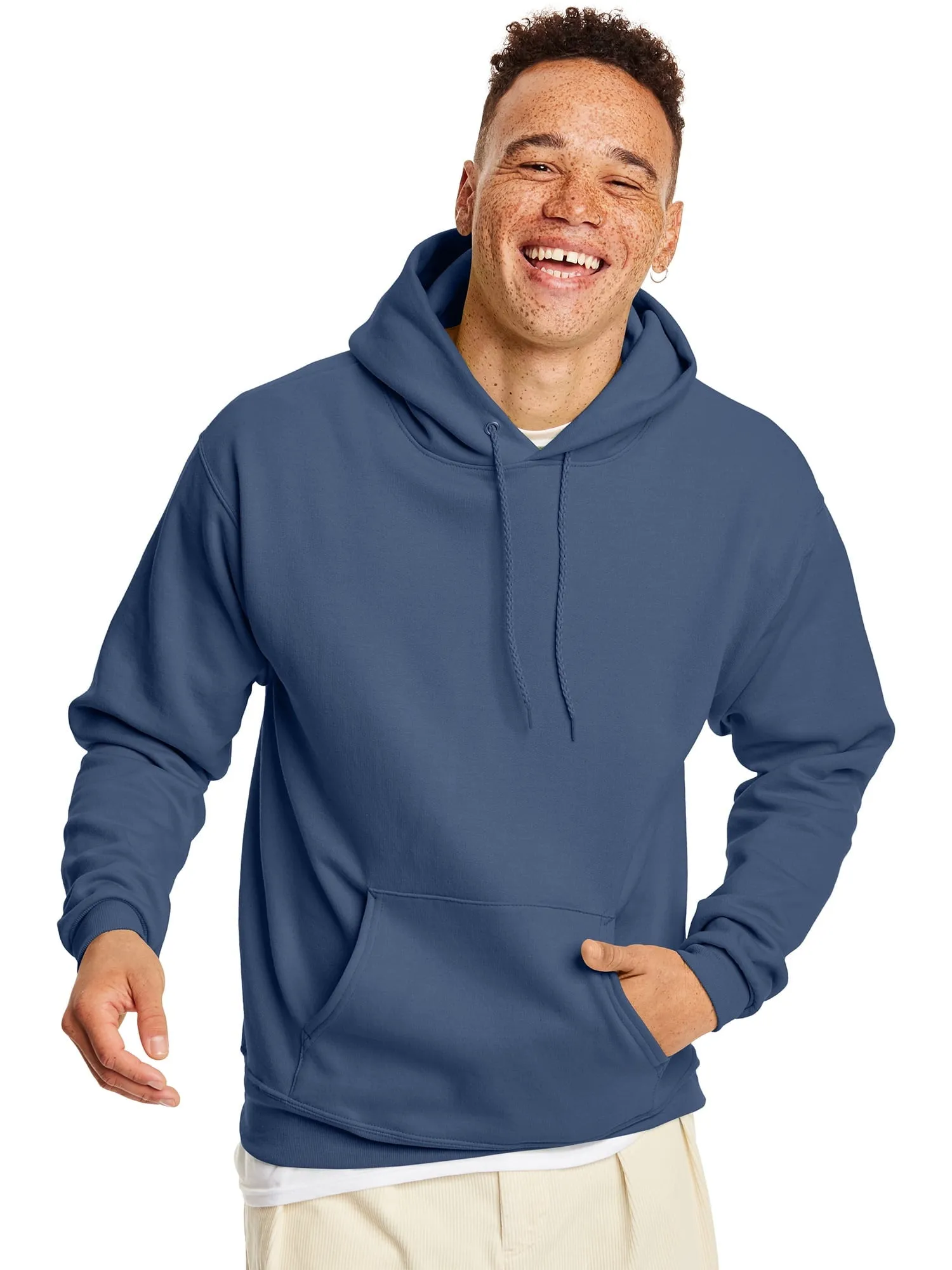 Hanes Men's and Big Men's Ecosmart Fleece Pullover Hoodie Sweatshirt, up to Size 5XL