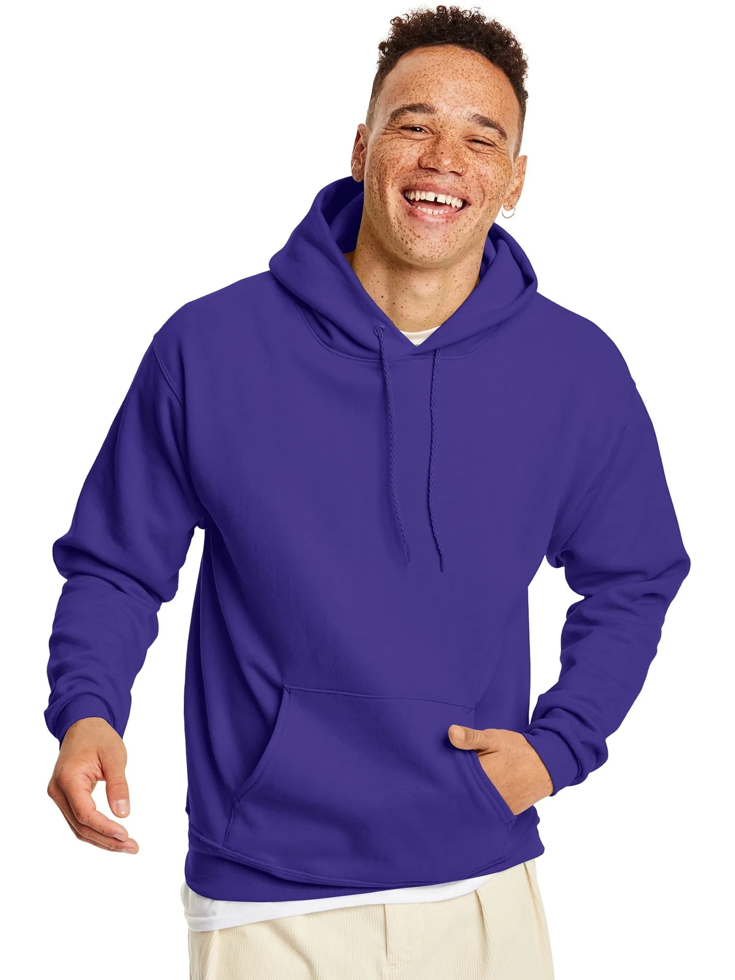 Hanes Men's and Big Men's Ecosmart Fleece Pullover Hoodie Sweatshirt, up to Size 5XL