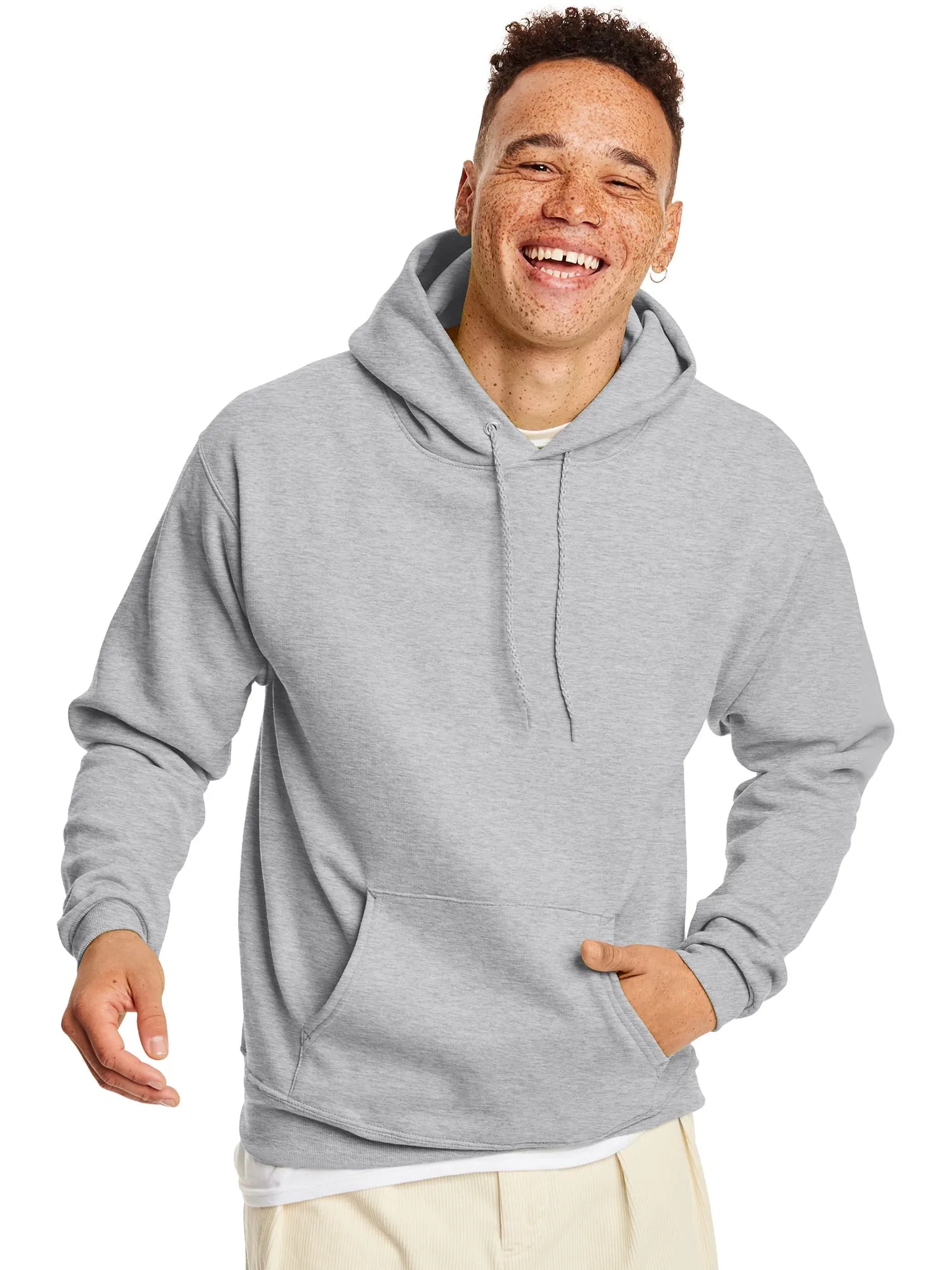 Hanes Men's and Big Men's Ecosmart Fleece Pullover Hoodie Sweatshirt, up to Size 5XL