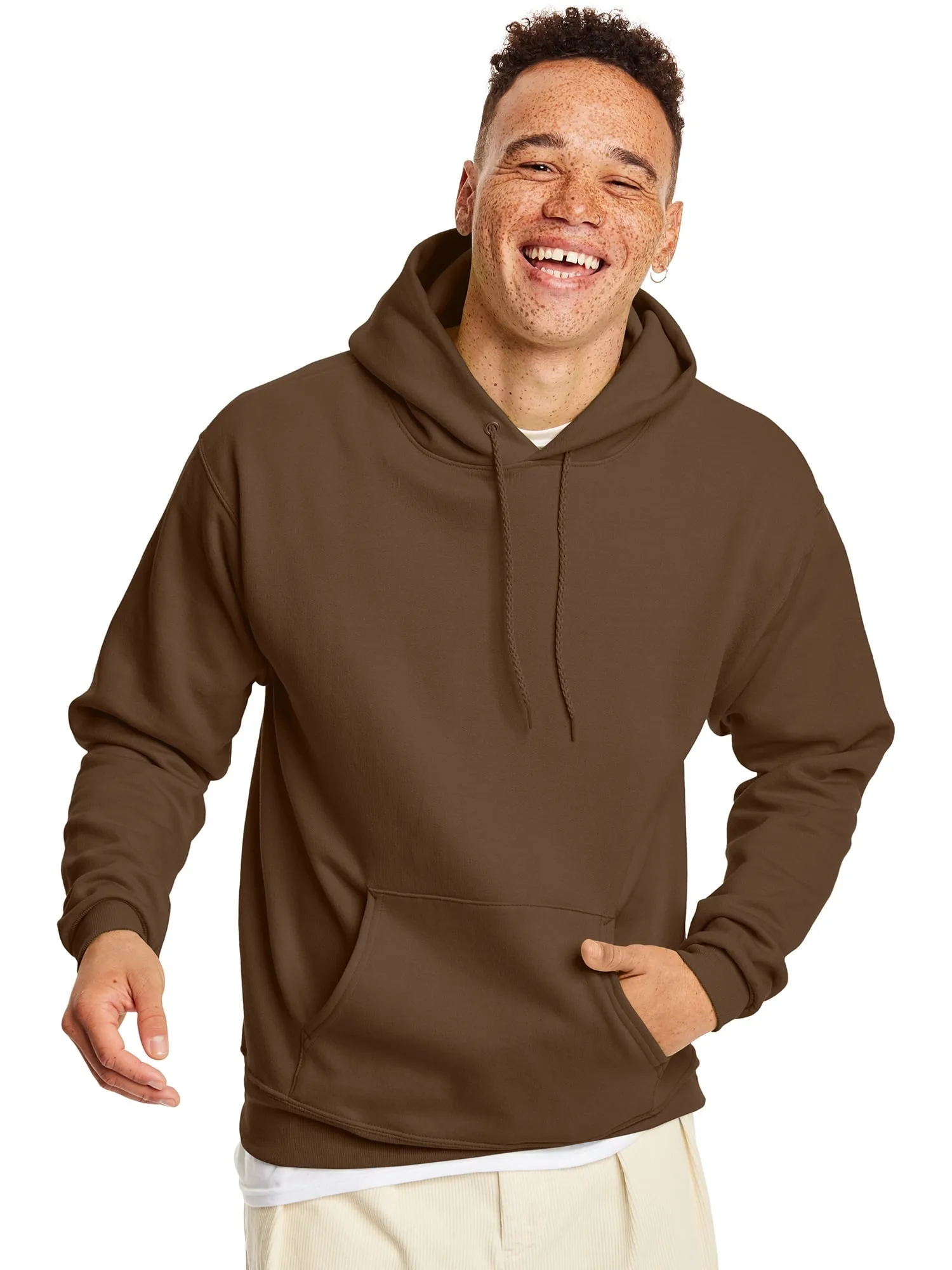 Hanes Men's and Big Men's Ecosmart Fleece Pullover Hoodie Sweatshirt, up to Size 5XL