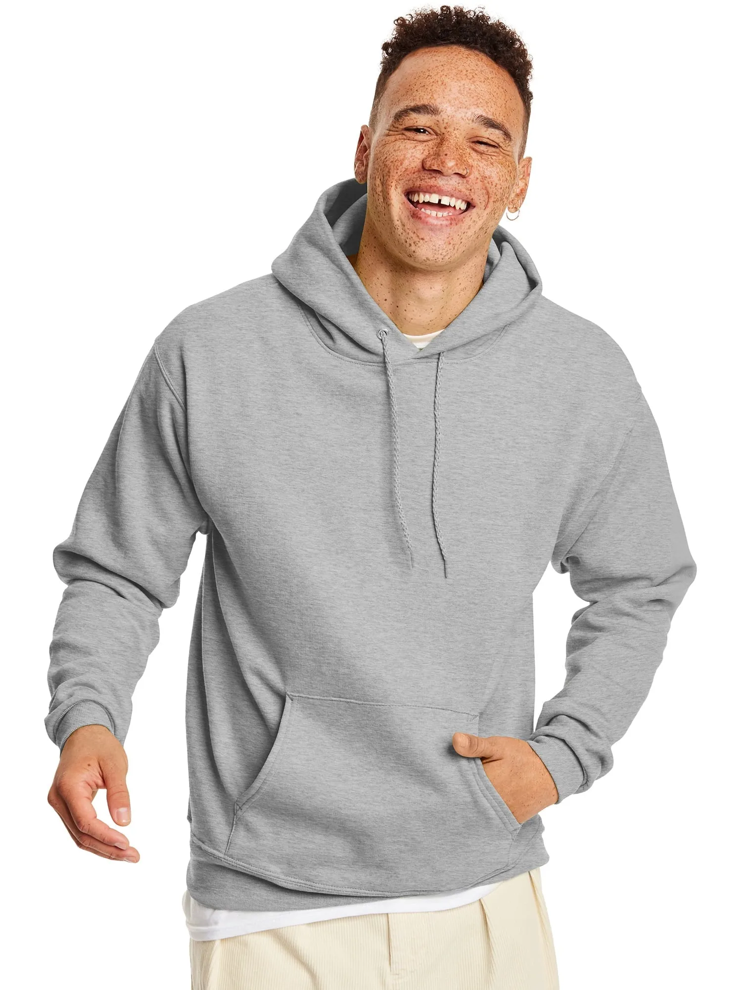 Hanes Men's and Big Men's Ecosmart Fleece Pullover Hoodie Sweatshirt, up to Size 5XL