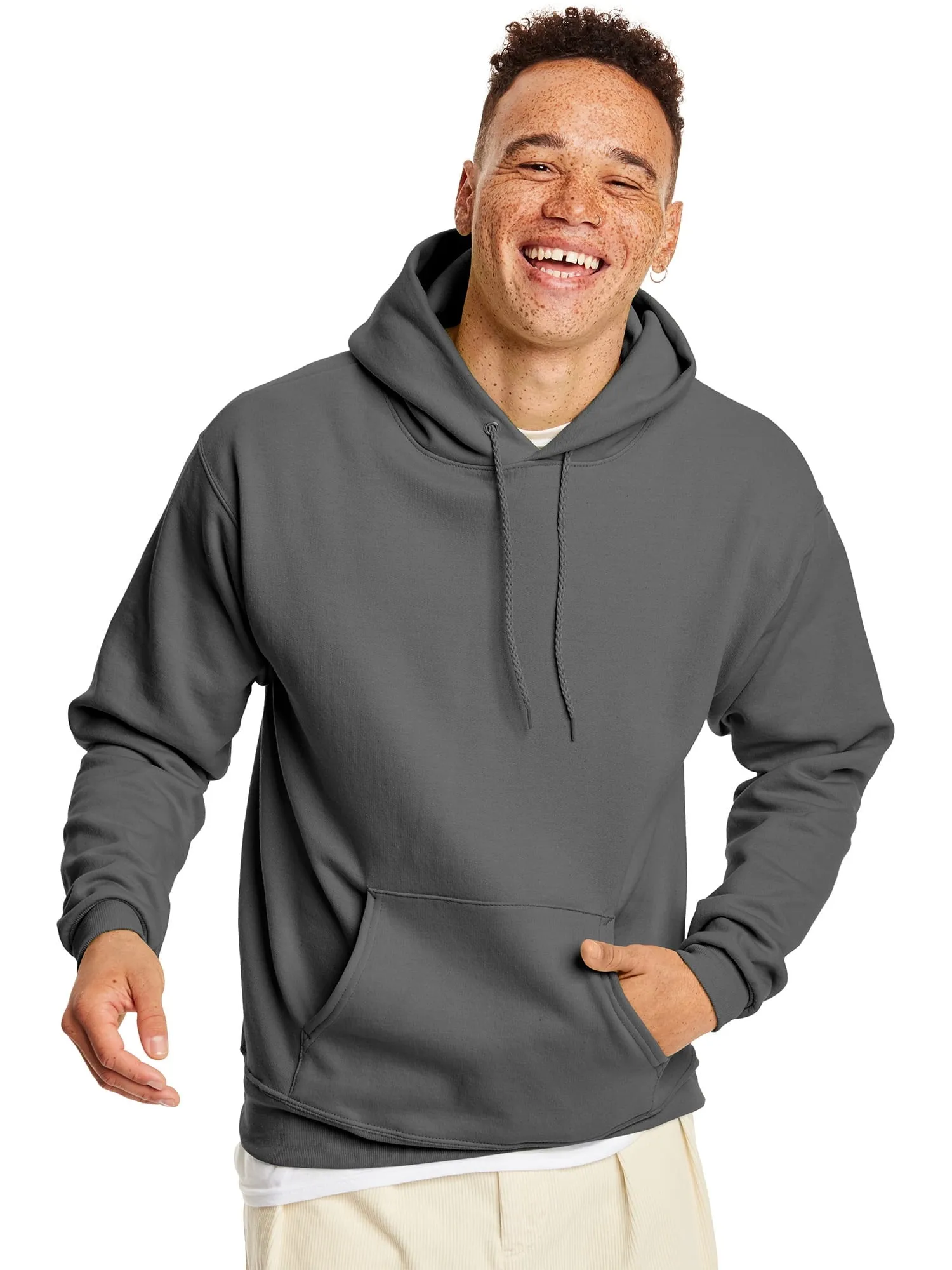Hanes Men's and Big Men's Ecosmart Fleece Pullover Hoodie Sweatshirt, up to Size 5XL
