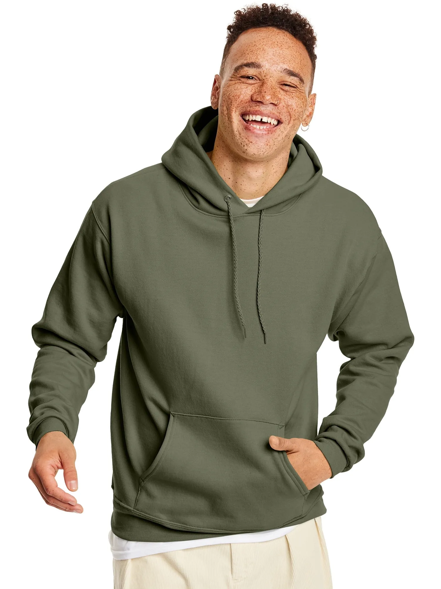 Hanes Men's and Big Men's Ecosmart Fleece Pullover Hoodie Sweatshirt, up to Size 5XL