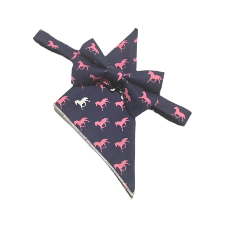 Horses Bow Tie & Pocket Square Set