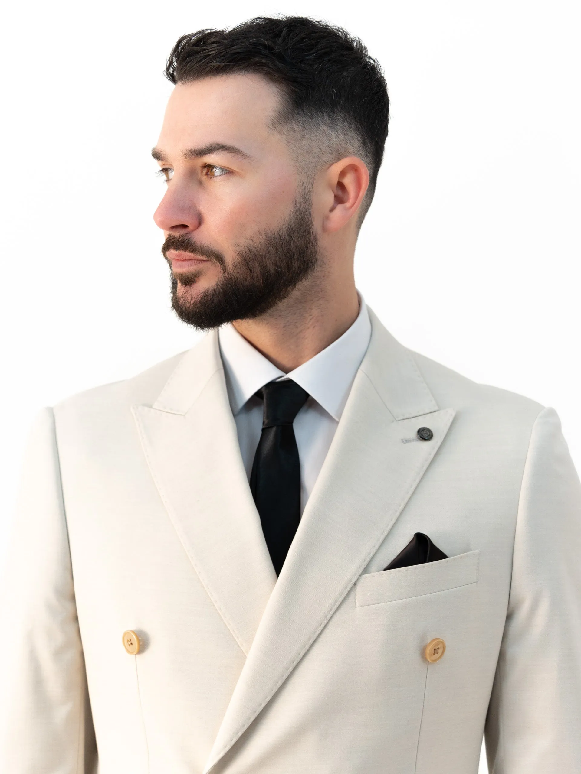 Issa Vanilla Double Breasted Two Piece Suit