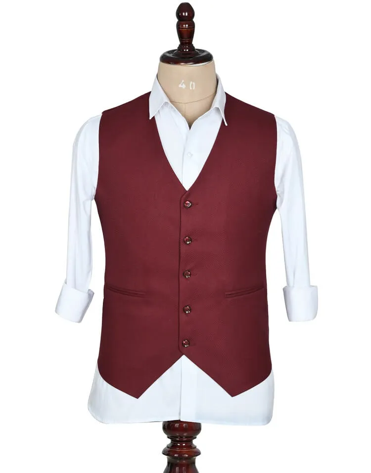 Maroon Tuxedo PantSuit