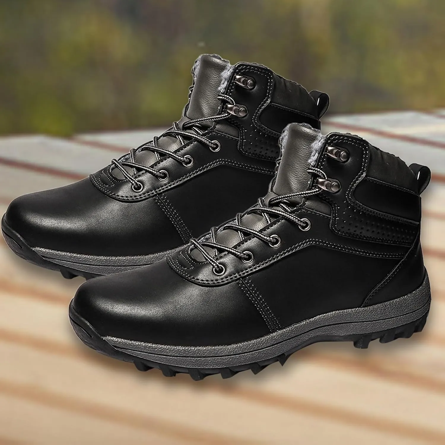 Men Work Boots Composite Toe Hiking Sneakers Comfortable Warm Womens Safety Shoes Slip Resistant Waterproof Outdoor Work Botas Lightweight Hike Grounded Footwear