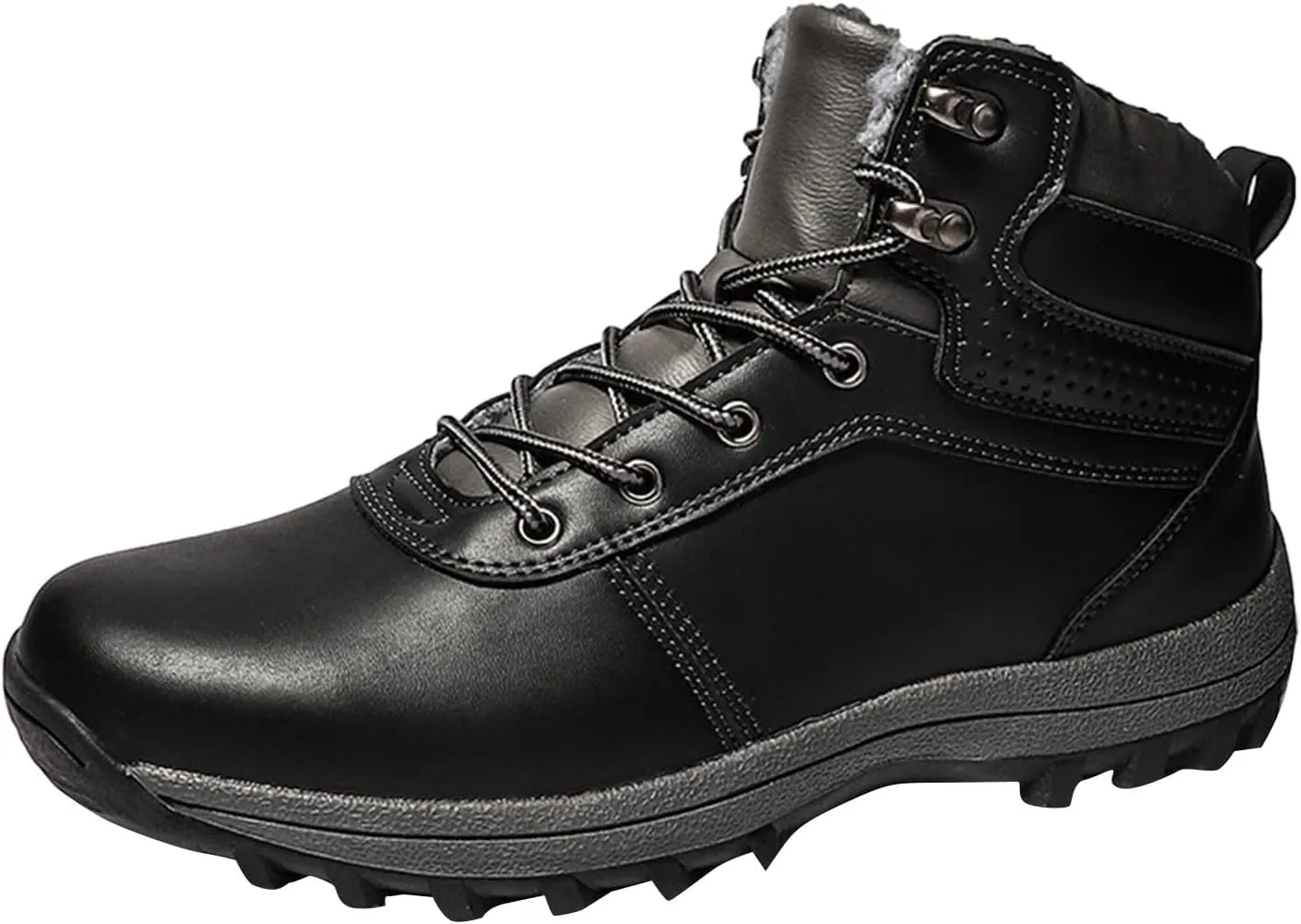 Men Work Boots Composite Toe Hiking Sneakers Comfortable Warm Womens Safety Shoes Slip Resistant Waterproof Outdoor Work Botas Lightweight Hike Grounded Footwear