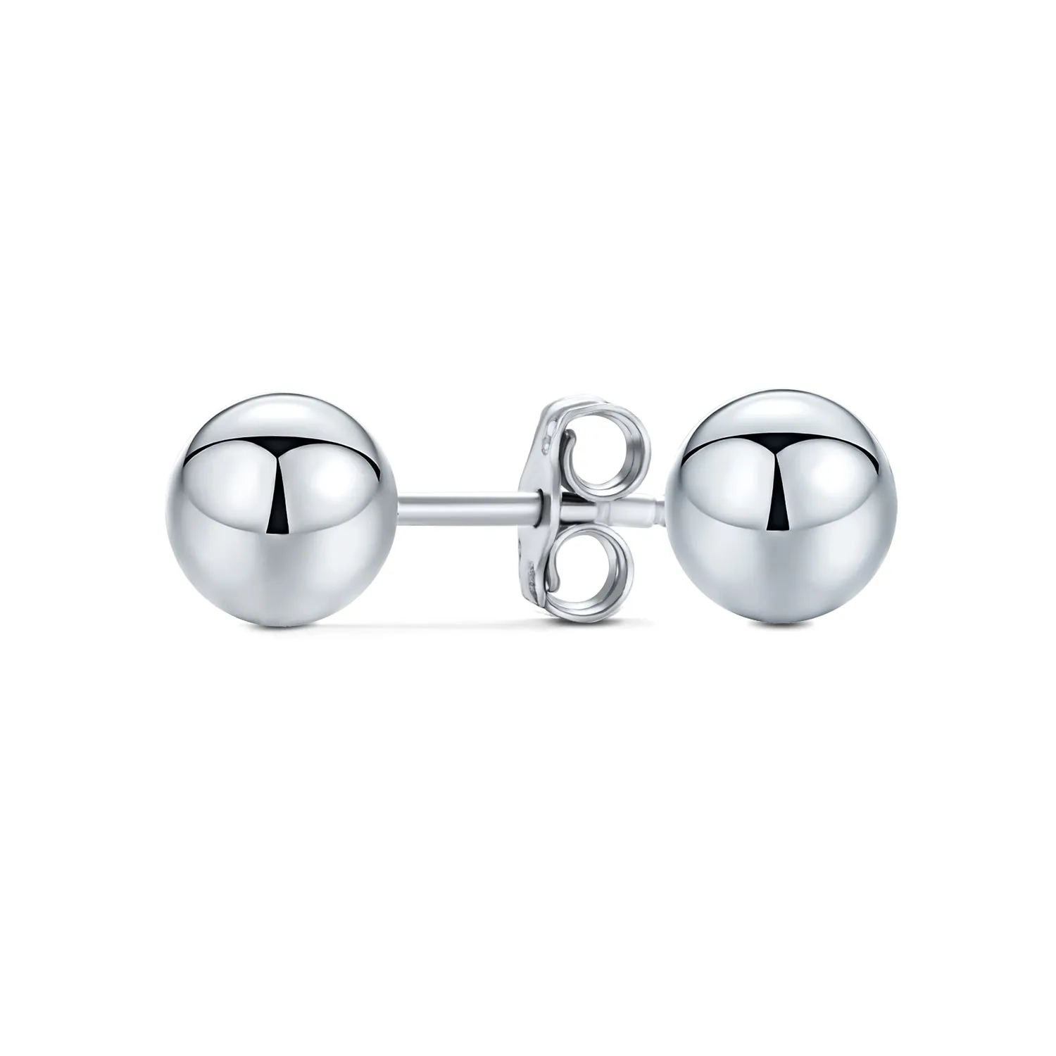 Minimalist Drop Ball Earrings in Sterling Silver 2-10 MM Sizes Shiny Polish