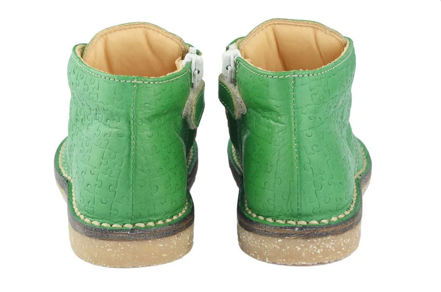 Ocra Boys Green Puzzle Boot