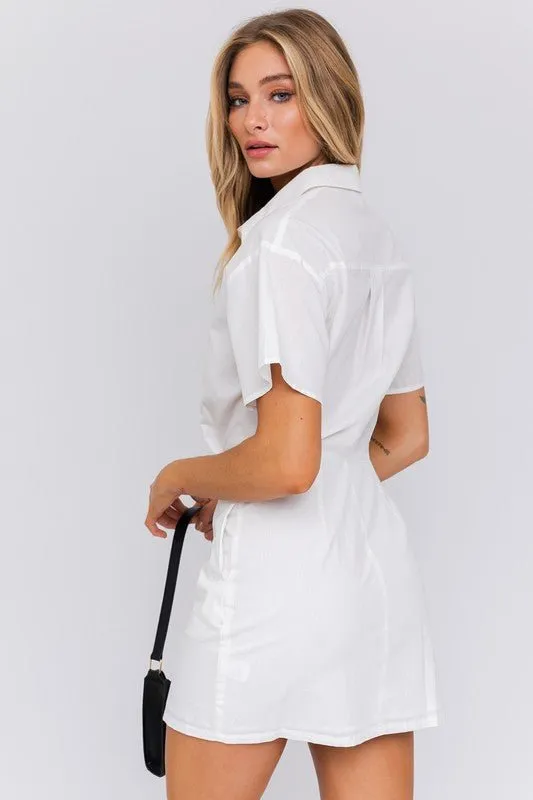Short Sleeve Shirt Dress