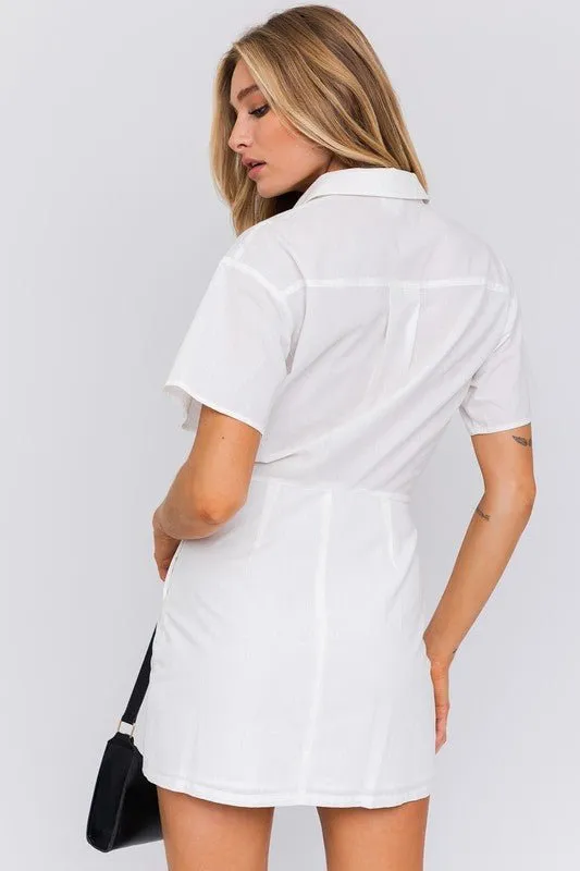 Short Sleeve Shirt Dress