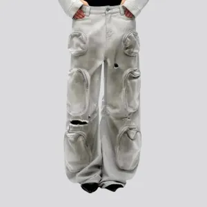 Street style baggy women's denim pants